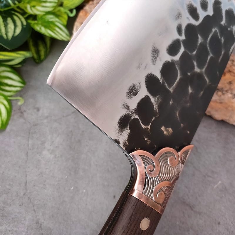 Meat Cleaver,Cleaver Knife 8 Inch Forged Kitchen Knife Sheep Beef Pig Boning Butcher Knife Chef Knife Peeling Slicing Cleaver Meat Vegetable
