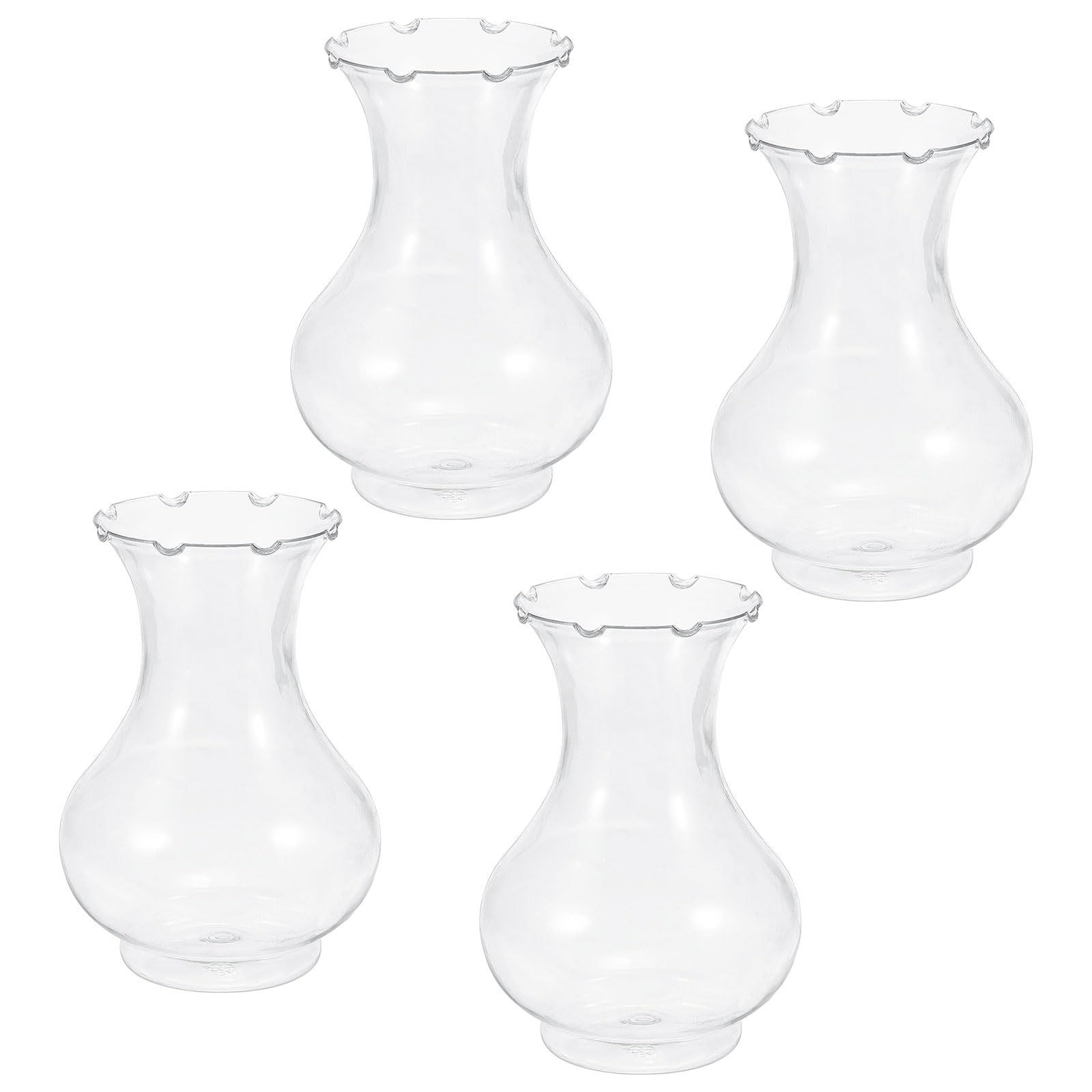 PATIKIL Clear Bulb Vases, 4 Pack Bulb Vase Small Vases Decorative Bud Flower Vase for Home Decor Living Room Table Decorations