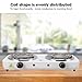 Electric Countertop Stove, 2000W Multifunctional 2 Portable Cooking Stove Electric Hot Plate Double for Home and Outdoor (110V)