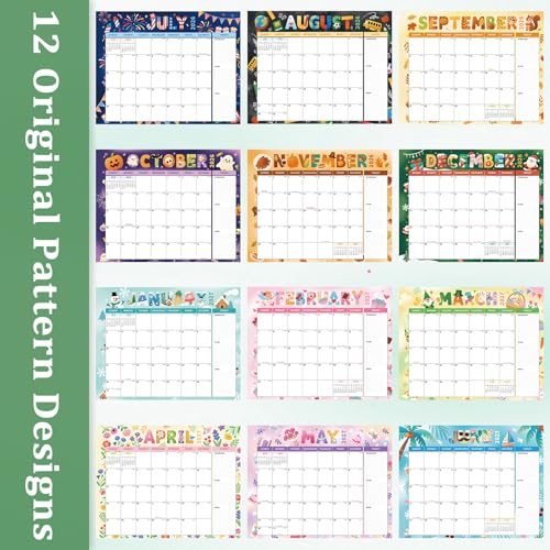 Image of Ospelelf Desk Calendar 2026-2027 Large 22 inchx17 inch Monthly Family Planner Pad with Protective Cover 18 Months Use July 2026 to December 2027 Season