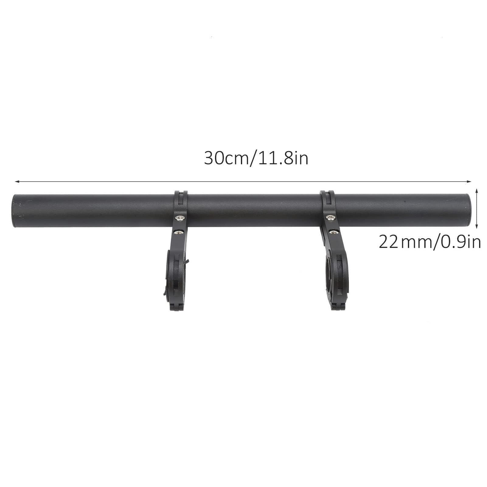 Ejoyous Przedłużenie kierownicy rowerowej 30 cm, przedłużenie kierownicy rowerowej ze stopu aluminium uchwyt przedłużający do prędkościomierza, latarki, urządzeń GPS 22,2-31,8 mm