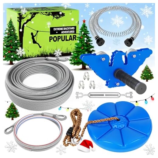 98FT Backyard Zip Line Kit for Kids