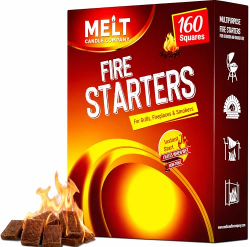 Image of Melt Candle Fire Starter (160 Cubes) for Indoor Fireplace & Wood Stove