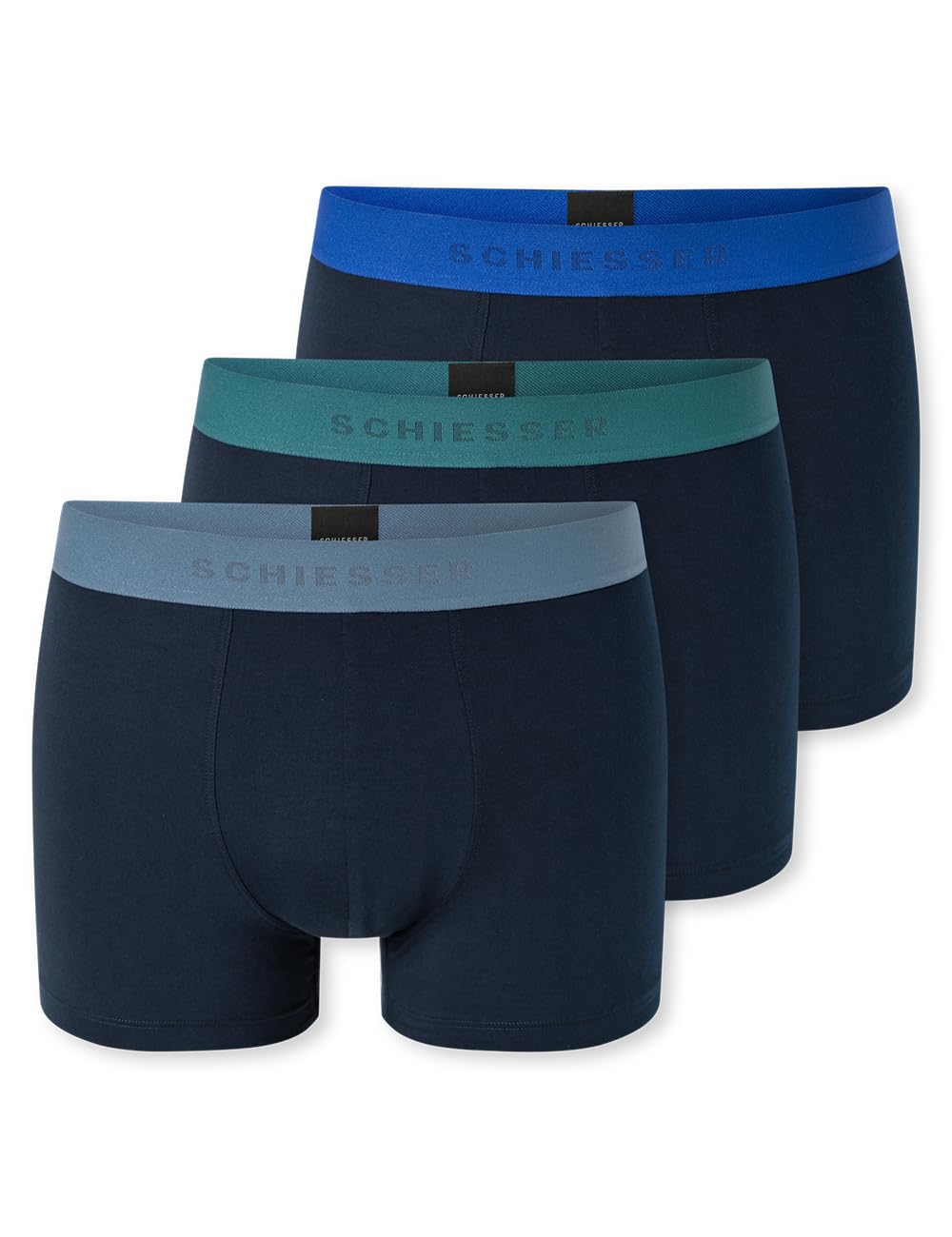 Schiesser Herren 3 Pack Boxershorts Bio Baumwolle Multipack - 95/5 Organic