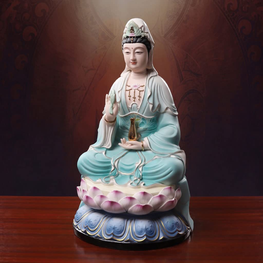 Amazon｜仏の装飾 禅観音菩薩像青衣蔡観音菩薩像観音菩薩像観音菩薩