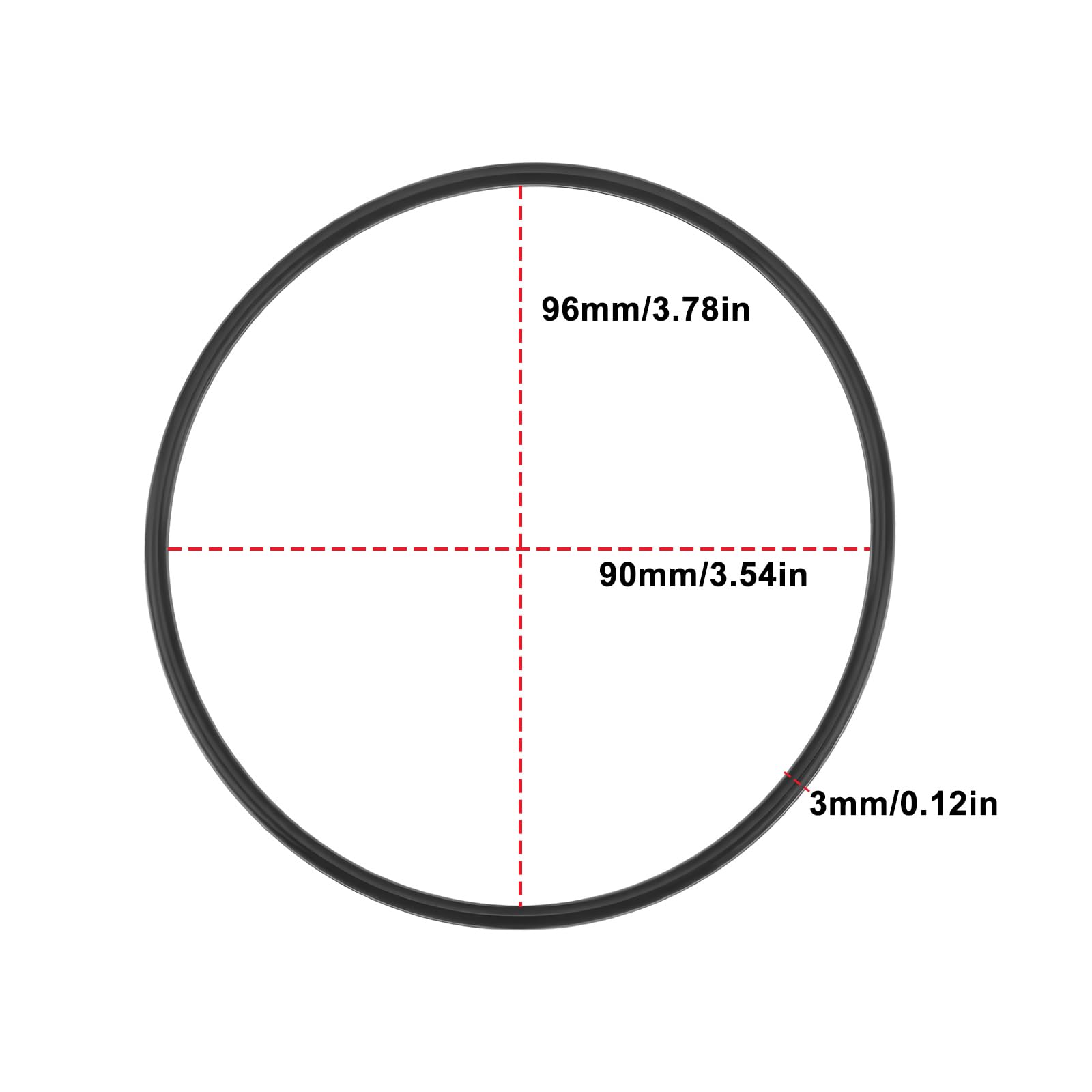 ECSiNG Bearing O-Ring Nbr 70 96x90x3mm Nbr 70 Suitable for Bearing Seals Metal Processing - Image 4