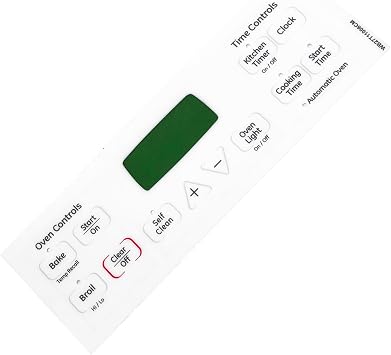 WB27T11006 1473976 Fit for GE General Electric Range Clock White 12 Button Faceplate Graphics Overlay Replacement AP4344364 PS2321448