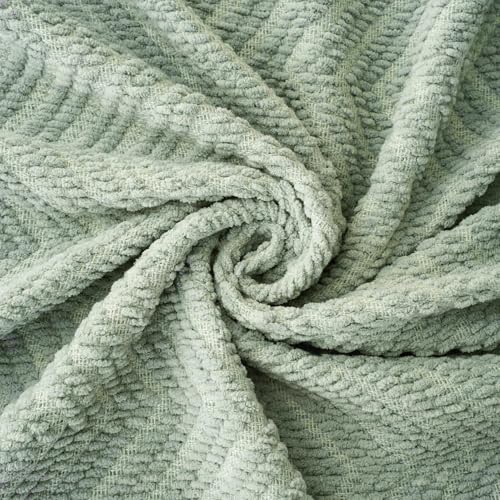 Image of BATTILO HOME Sage Green Throw Blanket for Couch, 50 inchx60 inch