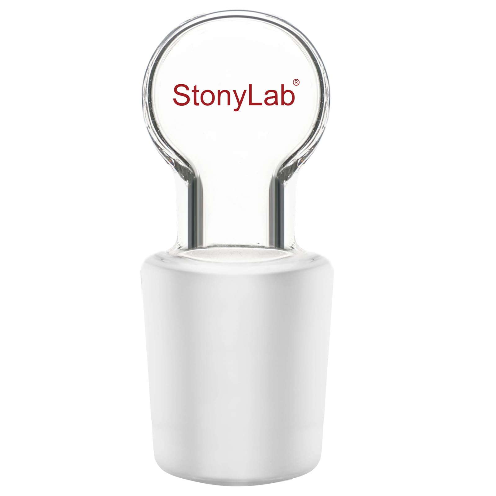 stonylab Tappo Cavo in Vetro, Confezione da 1 Penny Head in Vetro Borosilicato Penny Head Tappo Cavo in Vetro con Fondo Chiuso per 19/22 Vetro del giunto esterno