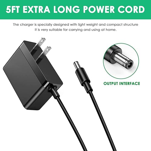 Miniatura 4 de Mrgru Cable de alimentación de cargador de 5 V para marco de fotos digital inteligente compatible con Skylight/Philips/HP/Aluratek/BSIMB adaptador