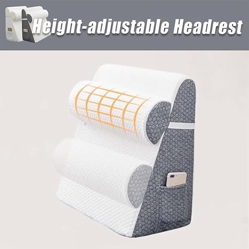 Miniatura 4 de La almohada de cuña, juego de almohada ortopédica ajustable para dormir, incluye una almohada para el cuello, espuma viscoelástica de alta calidad y