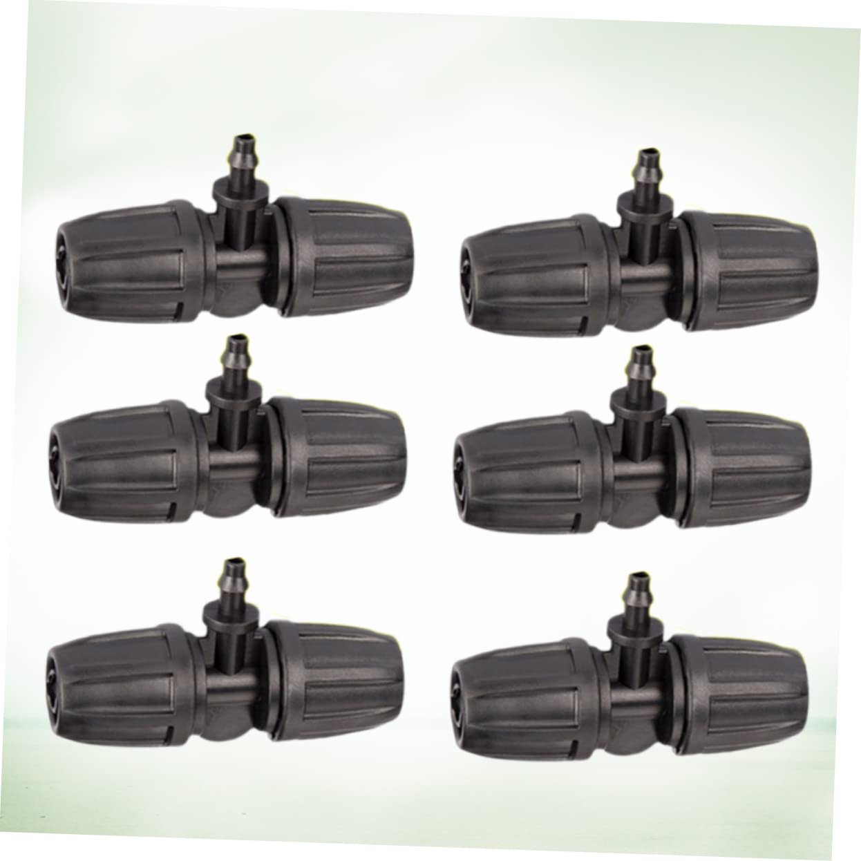 Abaodam Raccord Tuyau D'arrosage 16mm, Adaptateur de Tube en Plastique Noir, Lot de 50 pour Micro-Tube D'irrigation, Jardin et Horticulture