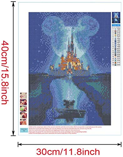 Diamond Painting,Diamant Painting Bilder,DIY Cross Stickerei Malerei Kits,Wohnzimmer Schlafzimmer B¨¹ro Wand Und Eingang Dekoration£¨30x40cm/12x16 Zoll£© – Bild 3