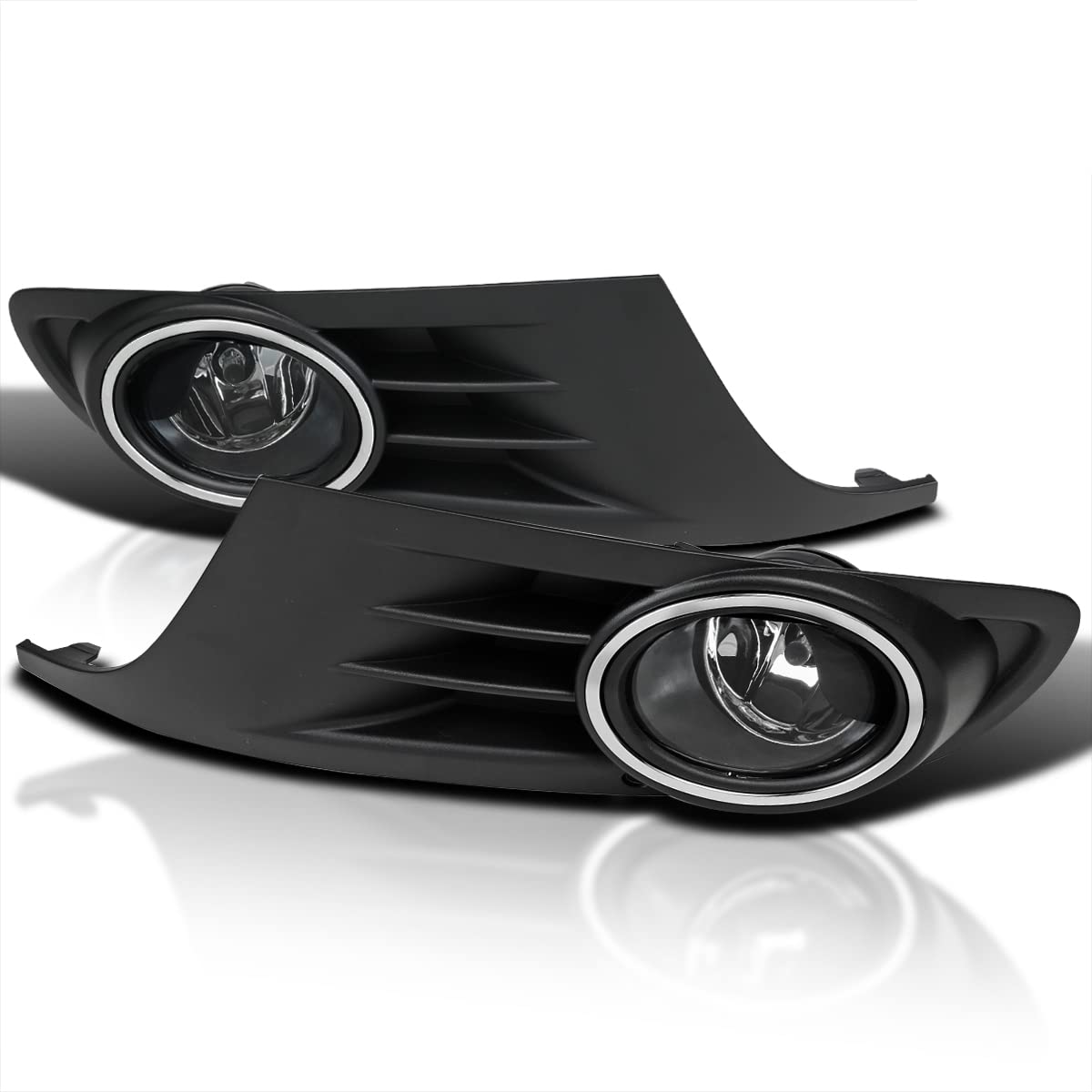 Spec-D Tuning Clear Lens Fog Lights + HB4(9006) Bulbs Included Compatible with Volkswagen Golf Mk6 Jetta 2010-2014 L+R Pair Assembly