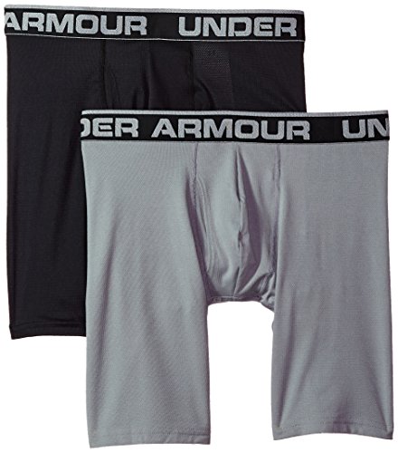 Under Armour Men's Tech Mesh 9'' Boxerjock  2-Pack, Black (001), Small