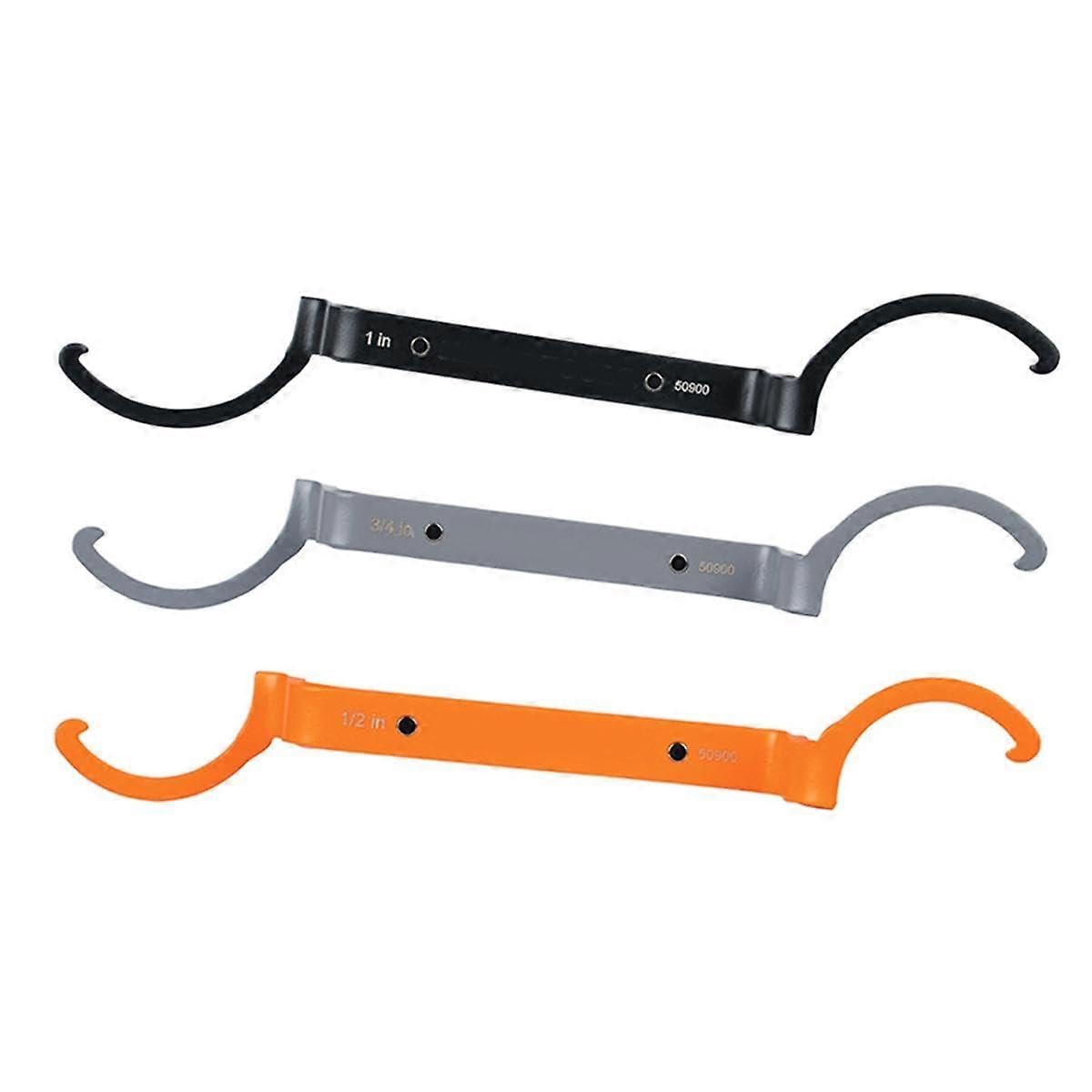 3-Piece Conduit Lockout Wrench Set, Tighten and Loosen Locknuts in Tight Spaces, 1/2, 3/4 and 1-Inc