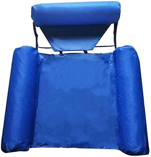 Childlike Hamaca Flotante para Piscina - Hamaca De Agua con Red - Hinchable Lounge Asiento De Piscina Plegable Sillón De Juego De Agua Sofá Cama Flotante para Piscina - 100 X 120 CM