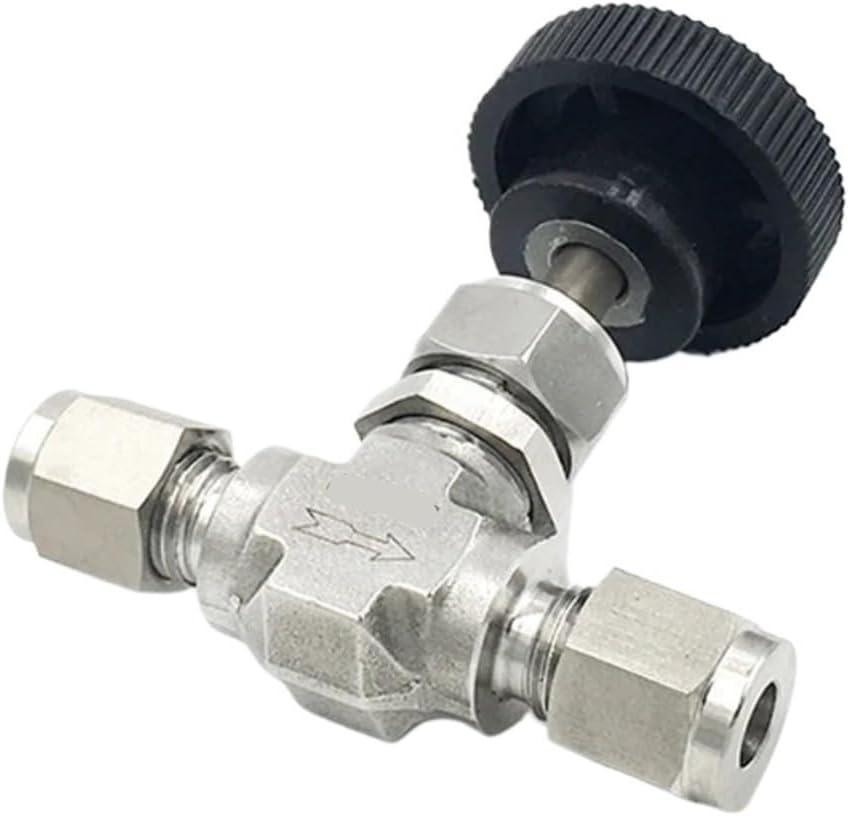 圧縮ニードルバルブ 3000 PSI 3/6/8/12mm 1/8インチ 1/4インチ 3/8インチ 1/2インチ ODチューブに適
