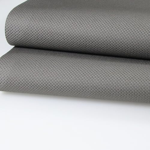 Image of 59 inch x 1 Yard 14ct Counted Cotton Aida Cloth Cross Stitch Fabric (Dark Grey)