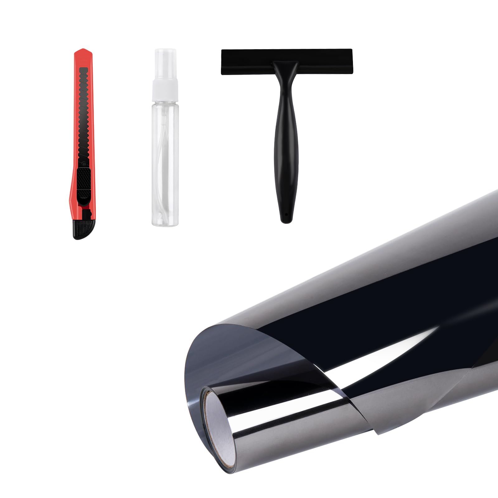 HTVRONT Window Film Kit 3 Pcs Window Privacy Film Installation Tools with One Way—Daytime Privacy Window Film, Easy to Apply Glass & Car Windows Tint Kit, Includes Felt Squeegee, Knife, Spray Bottle