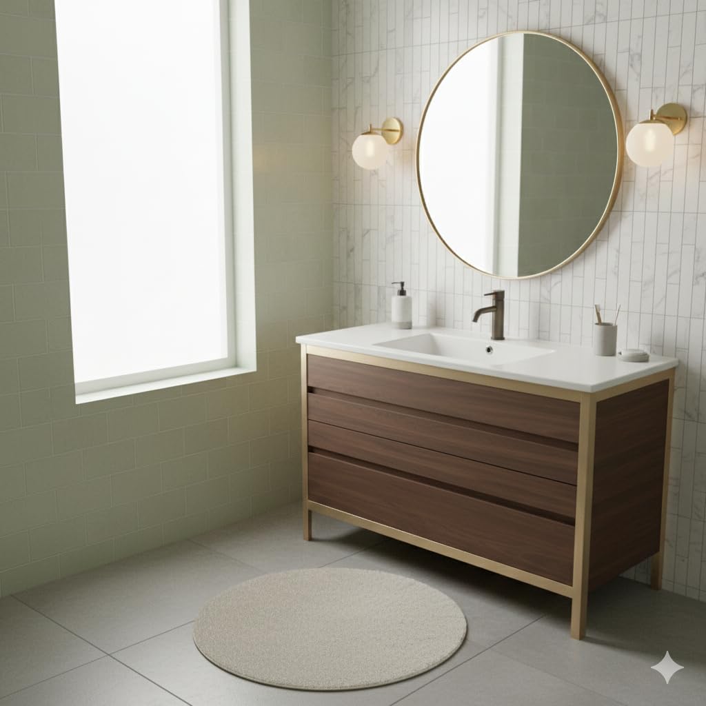 BRICOZONE Lavabo Da Incasso Rettangolare 101x36 Cm In Ceramica Bianca Lucida Monoforo Con Troppopieno Installazione Sottopiano O Soprapiano Per Bagno Moderno