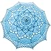 TopTie Vintage Light Blue Lace Parasol, Wedding Bridal Umbrella, Photograph Parasol, Party Decorations Supplies