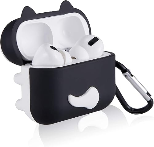 Miniatura 2 de Compatible con AirPods Pro, silicona 3D Husky siberiano de dibujos animados, diseño Kawaii para AirPods Pro, funda protectora (2019)