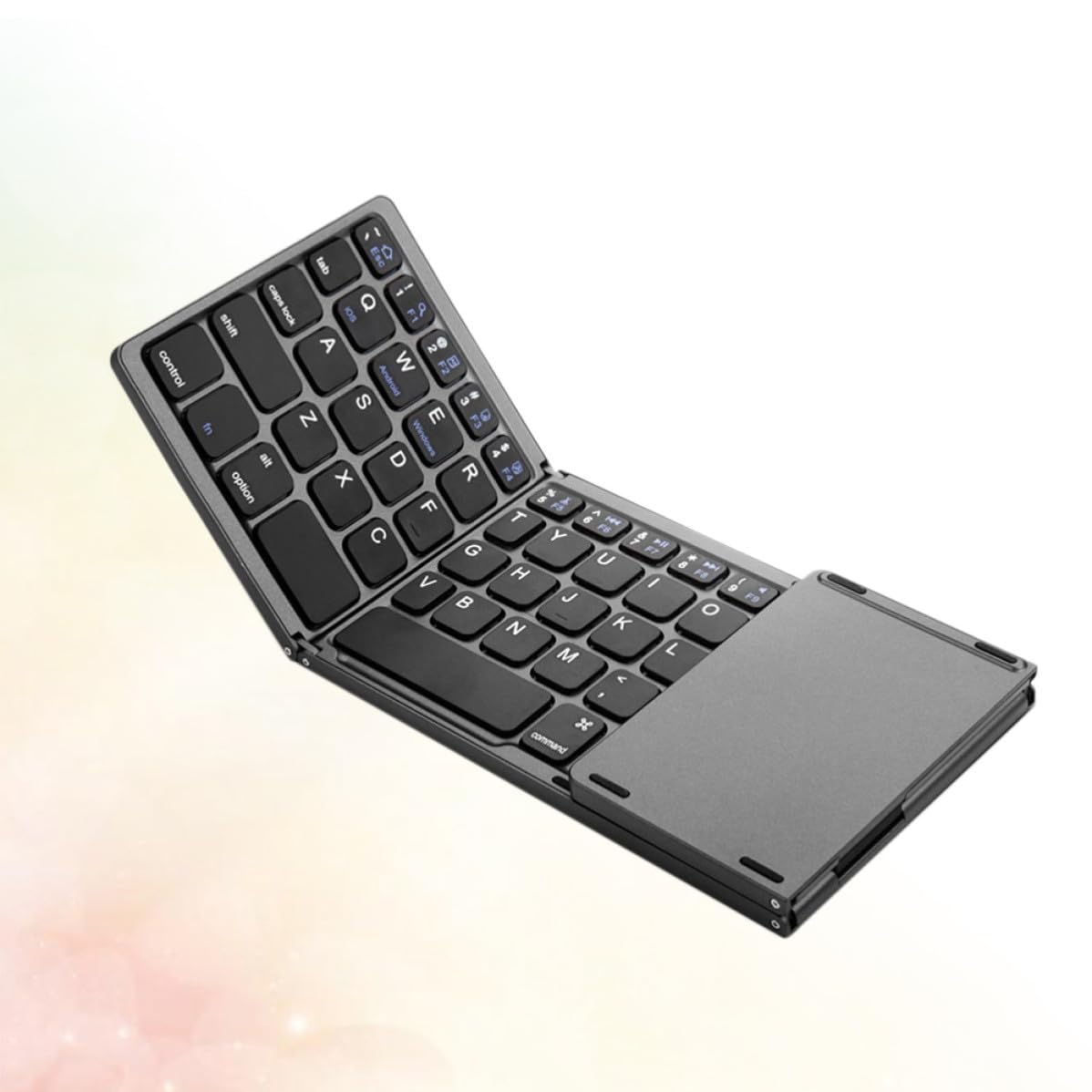 Teclado Inalámbrico Plegable de Triple Pliegue con Panel Táctil para