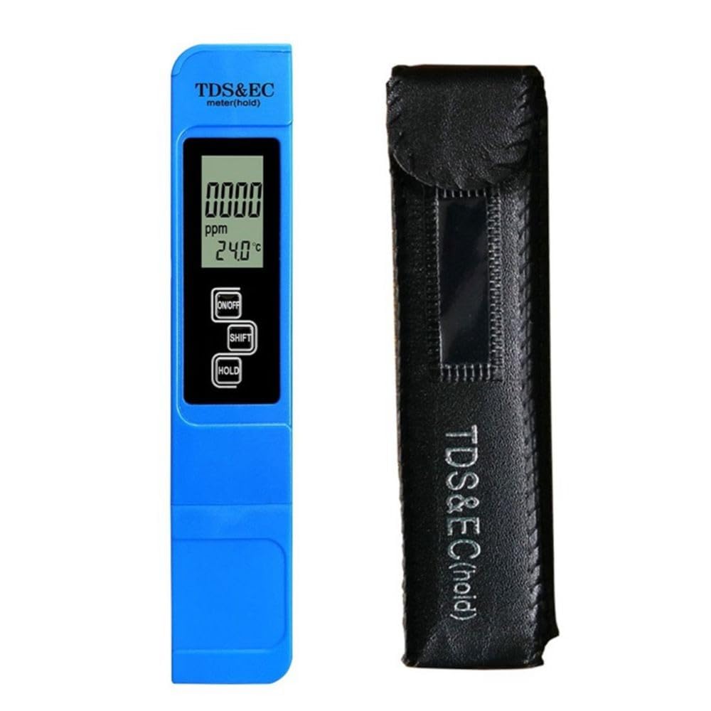 Jnchdghwa Blue Digital Water Quality Tds Ec Meter 4 In 1 Tester 0-9999 Ppm Measurement Range Water Purity Temperature Detection Tool