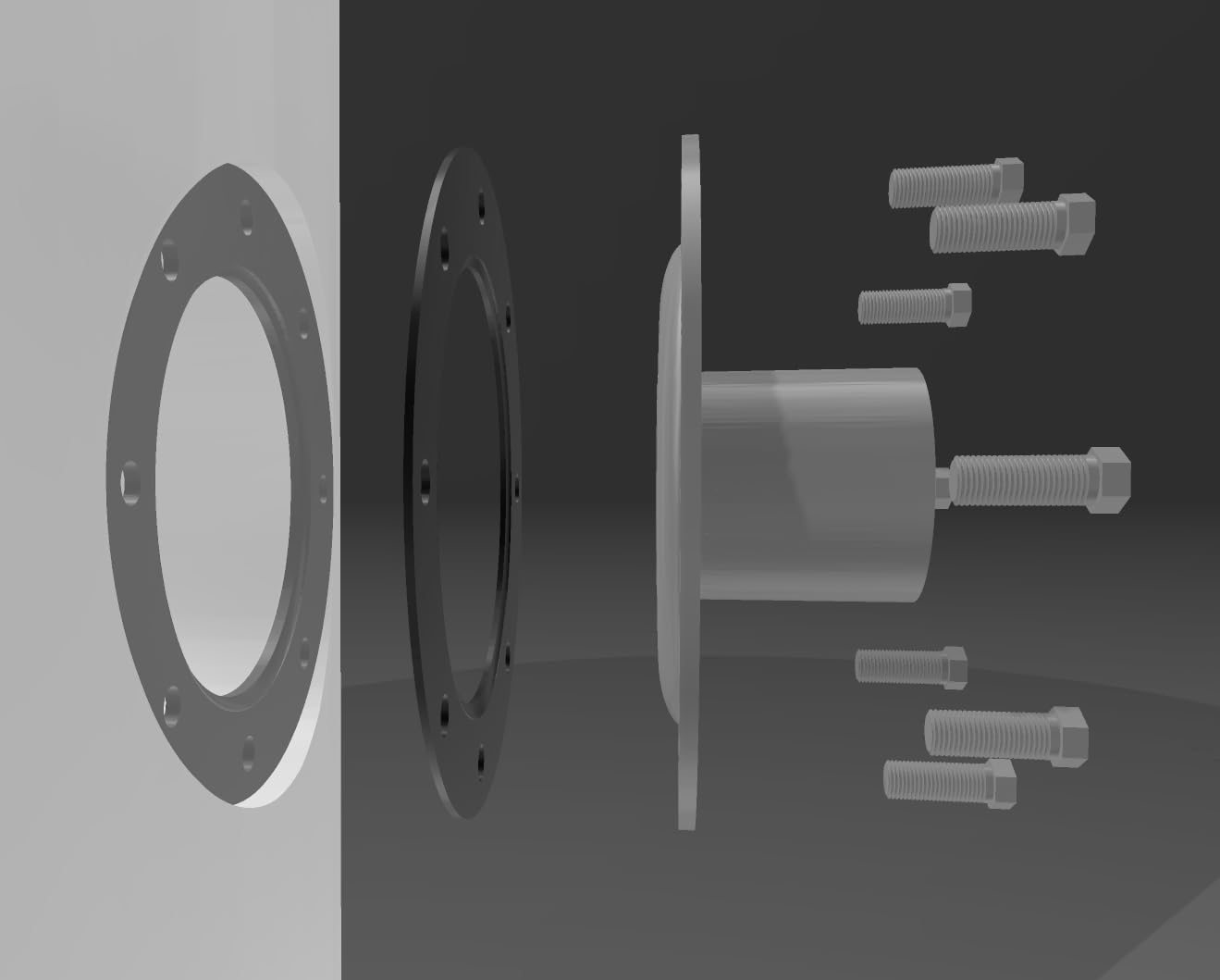 8 Loch Flanschdeckel mit 1 1/2" IG und Dichtung als Adapter für Elektroheizstäbe inkl. Versand