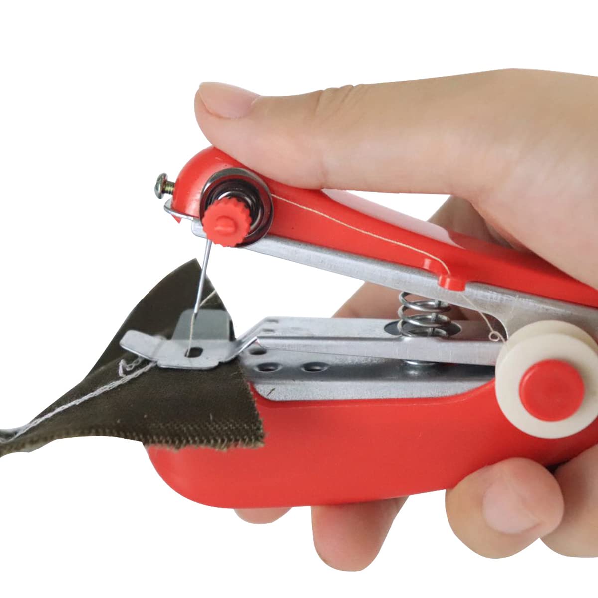 HKC Handmatige naaimachine, draagbare elektrische mini-naaimachine, snel naaien voor beginners, doe-het-zelf naaimachine voor thuisgebruik, voor het naaien van kleding, gordijnen