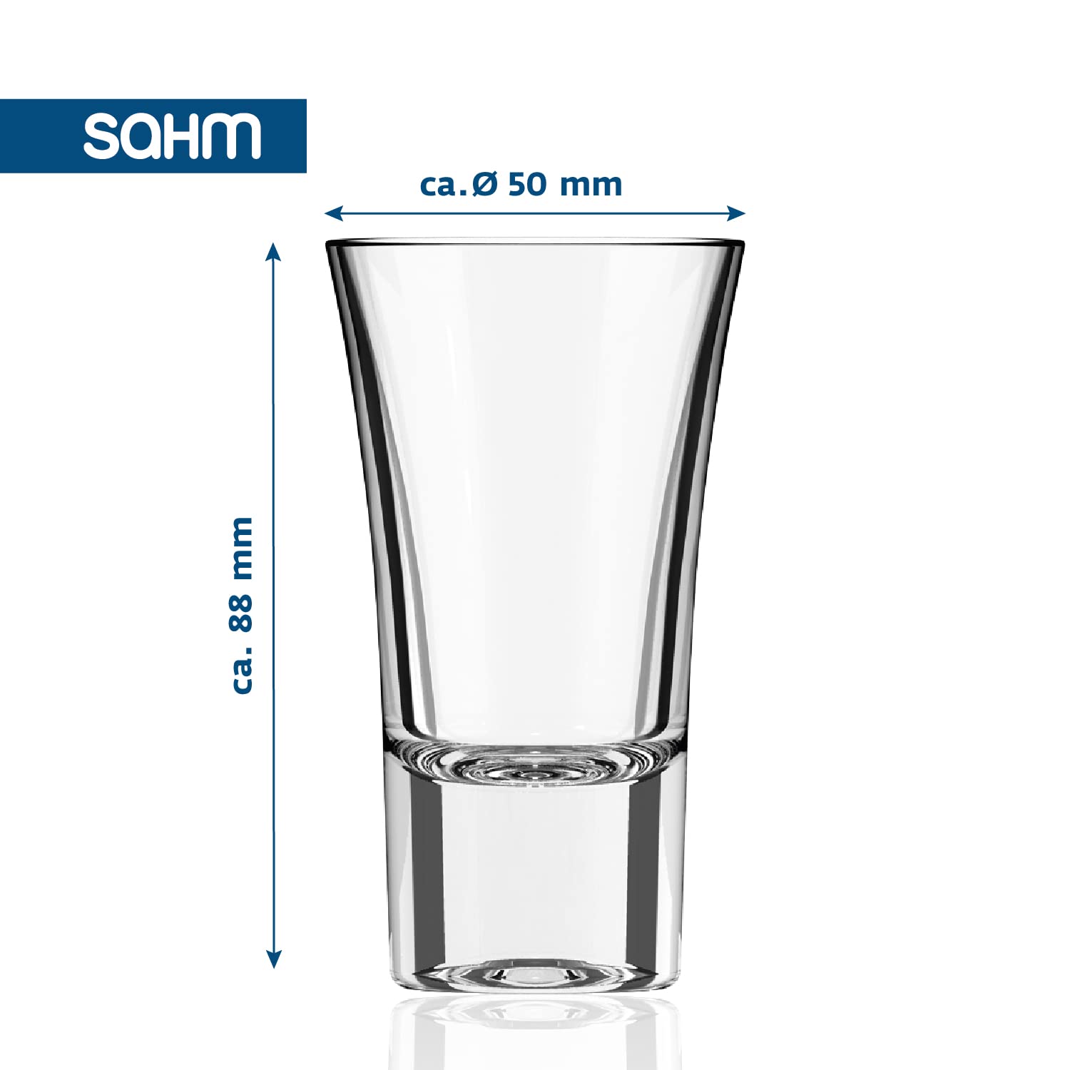 Bicchierini liquore da shot – Set bicchieri da grappa da 57 ml - Bicchieri amaro trasparenti - 6 bicchieri grappa lavabili in lavastoviglie