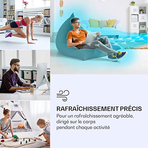 Klarstein Rafraichisseur d'Air Mobile, Refroidisseur d'Air par Evaporation 4-en-1, Mode Nuit Silencieux, Humidificateur, Refroidisseur Portable, Ventilateur Glacon 6L, 60W , Débit de 330m³/h, Noir - Image 4