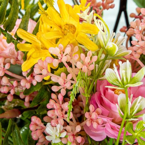 DRW Set mit 2 verschiedenen Blumenkörben aus Polyester, 30 x 40 x 50 cm