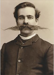 Avanti Press Portrait of Man with Wide Stiff Mustache Vintage Photo Card