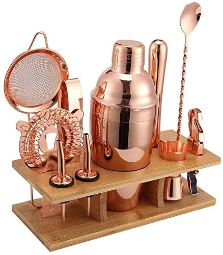 Kit Bartender 11 Piezas con Coctelera Rose Gold miniatura 3