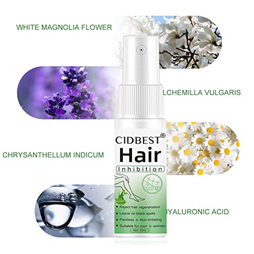 Hair Inhibitor, Hair Stop Growth Spray, Hair Removal Spray, Painless Hair Removal Inhibitor, for Face, Arm, Leg, Armpit, Permanent Hair Removal - Thumbnail 5