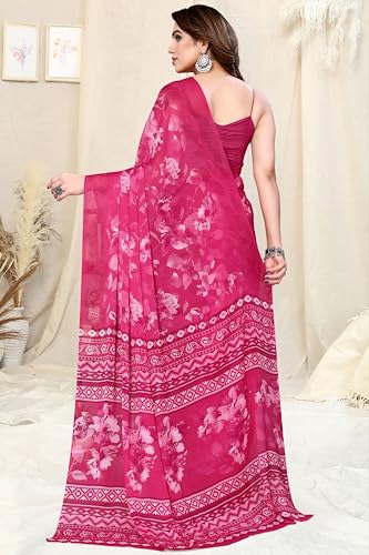 Image of MIRCHI FASHION Women's Ready to Wear 1 Minute Drape Chiffon Printed Saree with Blouse Piece