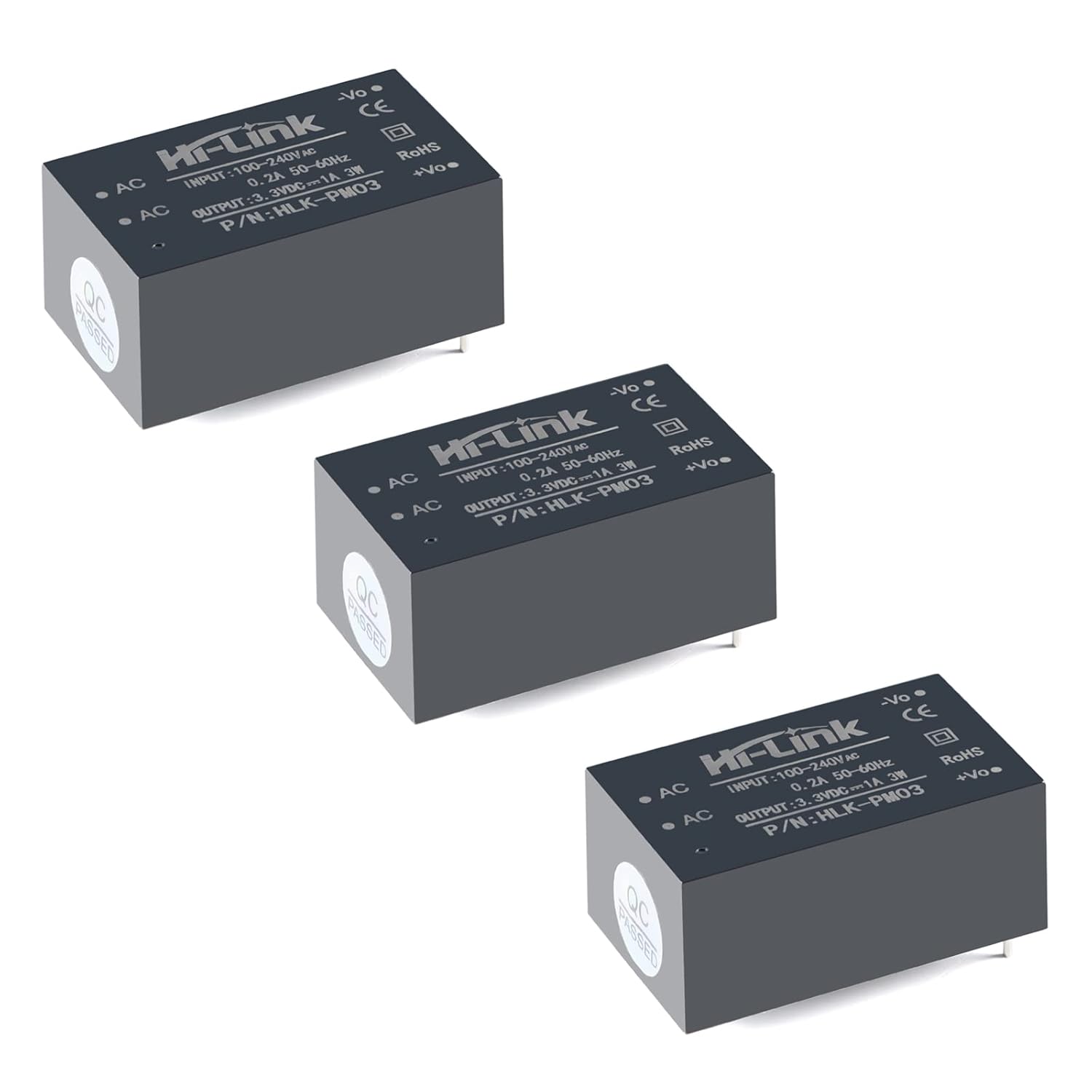 Mini Step-Down Power Supply Module, Intelligent Home Switching Power Module AC-DC Isolated Power Module 220v to 3.3v, HLK-PM03 DC Power Module AC DC Converter 220V to 3.3V（3PCS）