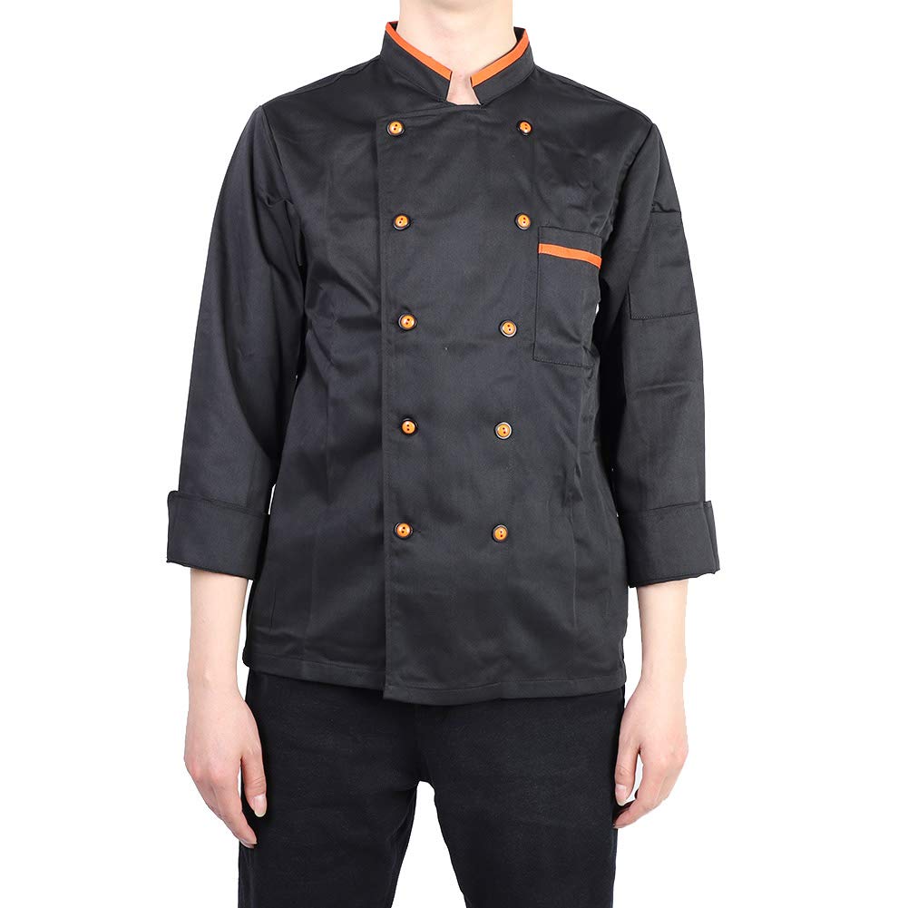 EntatialChef Uniform Chef Jacket Soft And Breathable Antibacterial for Restaurant Chef Cafe(XL(170-180CM))