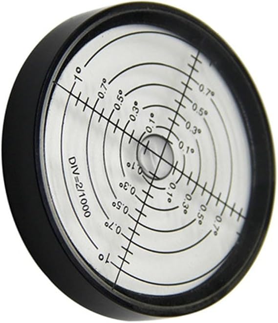Bubble Levels Metal Horizontal Bubble for Precision for Bulls Eye Leve 60mm Diameter, Degrees, Circular, Level for Bulls Eye Level for Caravans (A)
