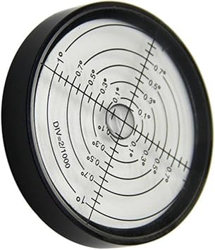 Bubble Levels Metal Horizontal Bubble for Precision for Bulls Eye Leve 60mm Diameter, Degrees, Circular, Level for Bulls Eye Level for Caravans (A)