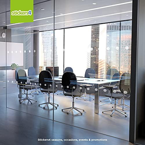 60 X Etched Glass Safety Windows Stickers For Glass - 50Mm Round Glass Awareness Decals For Patio Doors, Glass Panels, Doors, Balconies, Shower Door And Glass Partitions #TOP1