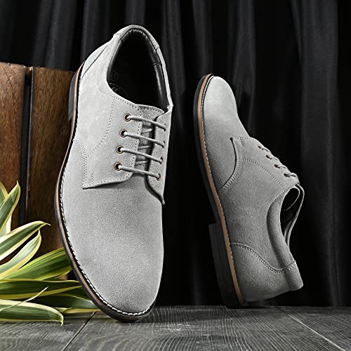 Image of Auserio Men's Suede Leather Derby Lace Up Formal Shoes | Anti Skid Sole & Waxed Laces| Antimicrobial & Heat-insulating| Memory Foam Padded Insole | Shoes for Office & Parties (SSE 013.014.015.016.017)