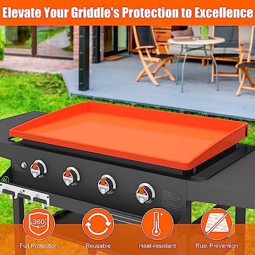 Silicone Griddle Mat Cover for Blackstone - 36 Inch True All-Encompassing Coverage Heavy Duty Food Grade Grill Buddy Mat, All Season Cooking Surface Protective Cover - 3