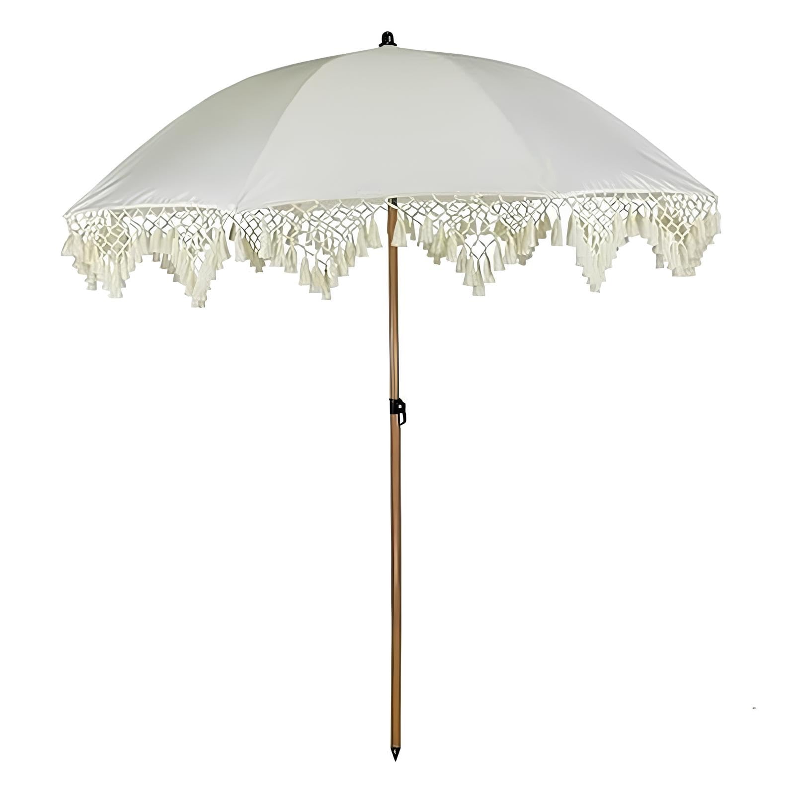 Parasol de jardin avec franges contre les UV sur le balcon