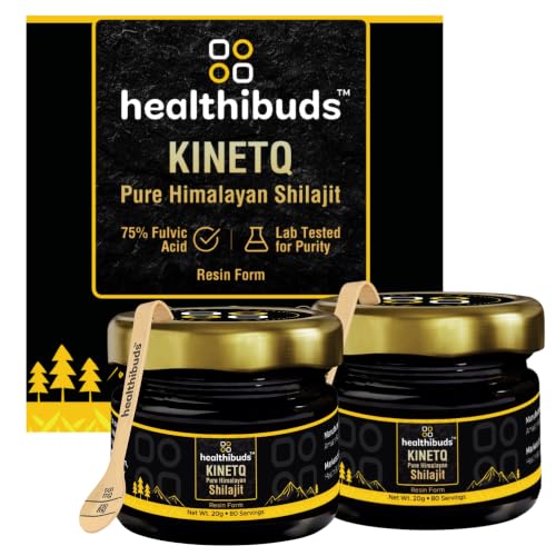 Image of KINETQ Pure Himalayan Shilajit Resin Combo 40g (2x20g) | 75% Fulvic Acid, 500mg per Serving, Pure Resin Form, Boost Energy Strength Stamina, Lab Tested
