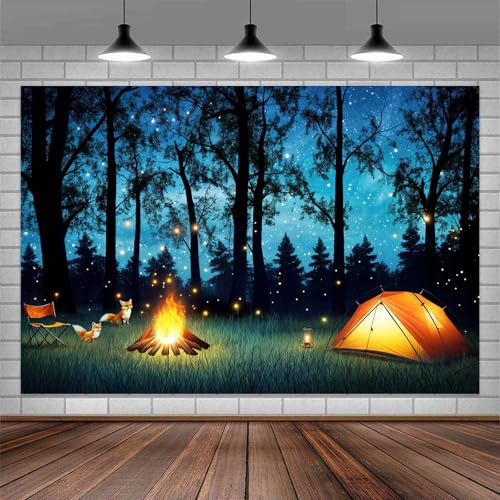 Fondo Fotográfico Camping Bosque 7x5ft para Fotografía miniatura 2