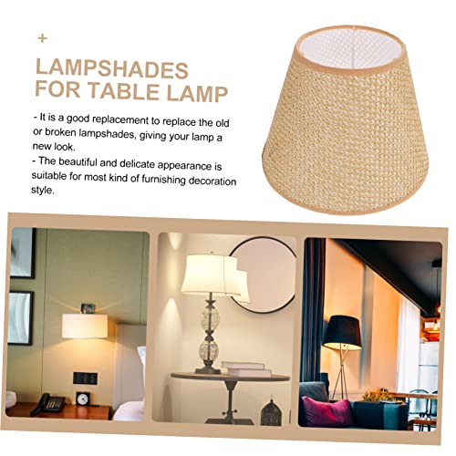 Ushobe Woven Lampshade Woven Lamp Shade Black Table Decor Japandi Decor Bell Lamp Shade Rattan Chandelier Floor Light Cover Lamp Desktop Light Cover Table Lamp Cover Lamp Shade Cover Clip #TOP4