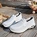 Women's Orthopedic Breathable Shoes Summer Comfortable Woven Slip-On Sneakers Fashion Lightweight Mesh Hollow Out Soft Sole Walking Shoes with Arch Support White